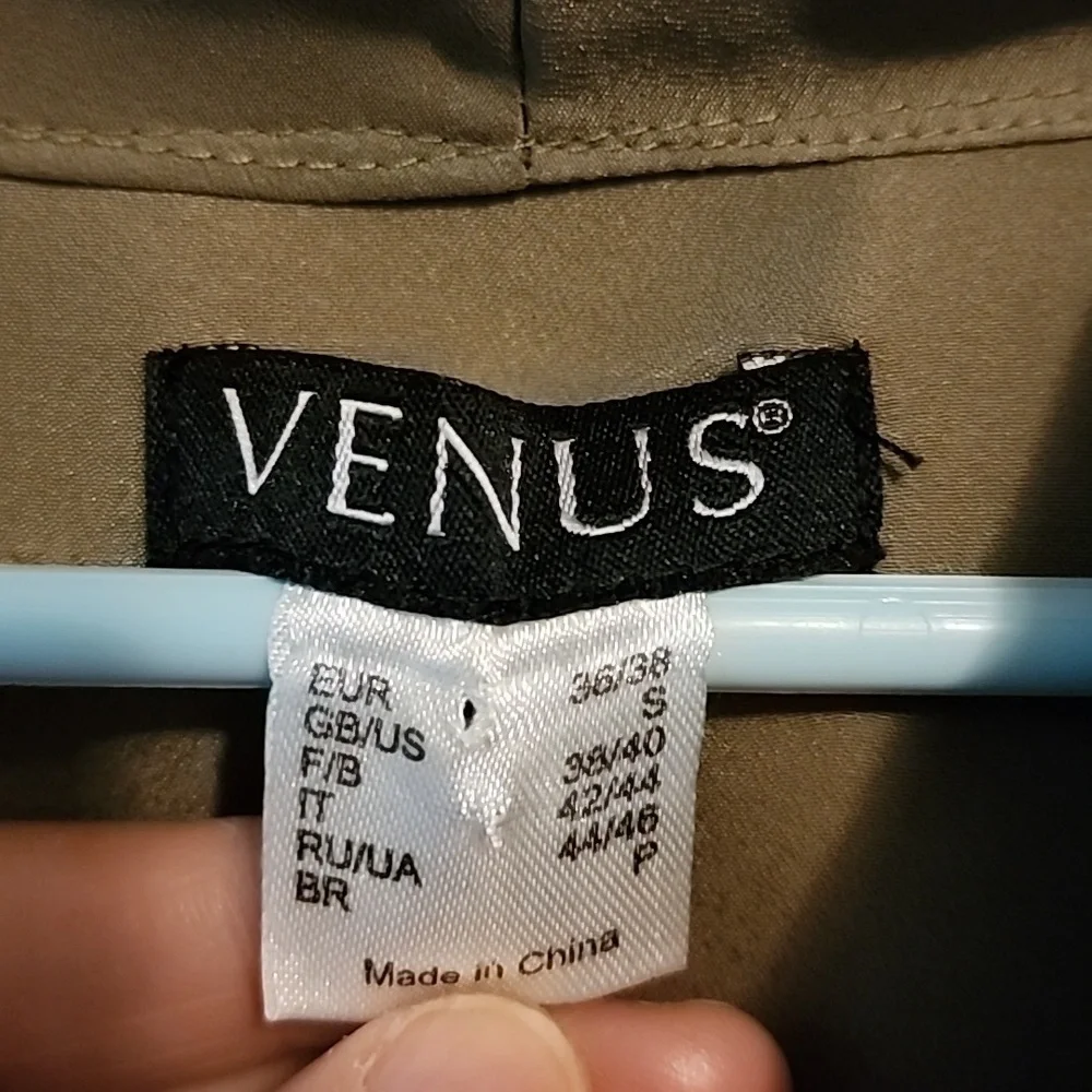 VENUS olive blouse SURPLICE top SIZE small - Picture 5 of 15